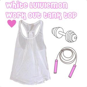 Lululemon white working out tank top